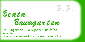 beata baumgarten business card